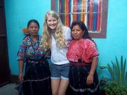 Rebecca Ross '14 and Guatemalan women.